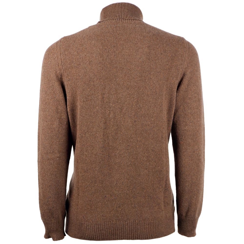 Emilio Romanelli Brown Cashmere Men Sweater - ACCEXO