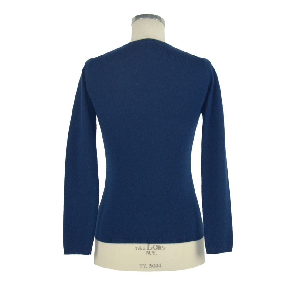 Emilio Romanelli Blue Cashmere Women Sweater - ACCEXO