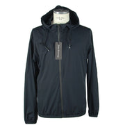 Emilio Romanelli Sleek Hooded Full Zip Jacket in Black - ACCEXO