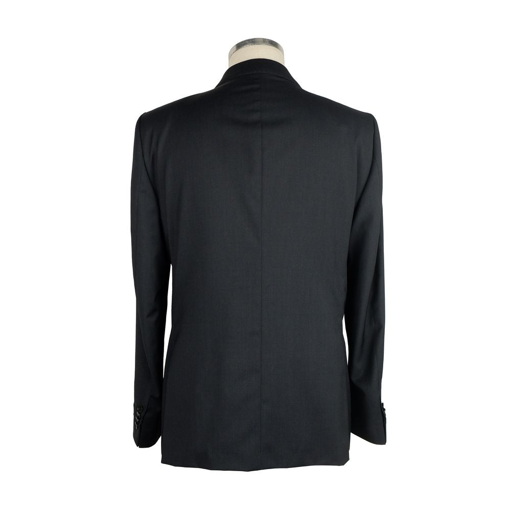 Made in Italy Black Wool Men Suit - ACCEXO