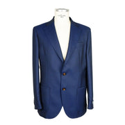 Emilio Romanelli Blue Wool Men's Blazer - ACCEXO