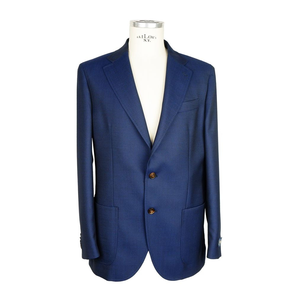 Emilio Romanelli Blue Wool Men's Blazer - ACCEXO
