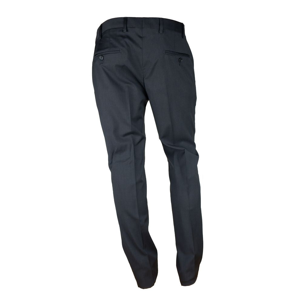 Made in Italy Black Wool Men Suit - ACCEXO