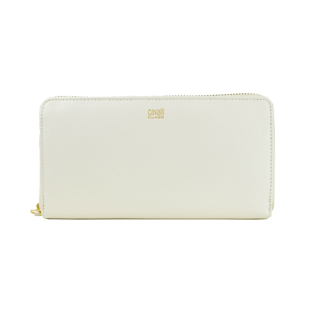 Cavalli Class White Calfskin Women Wallet - ACCEXO