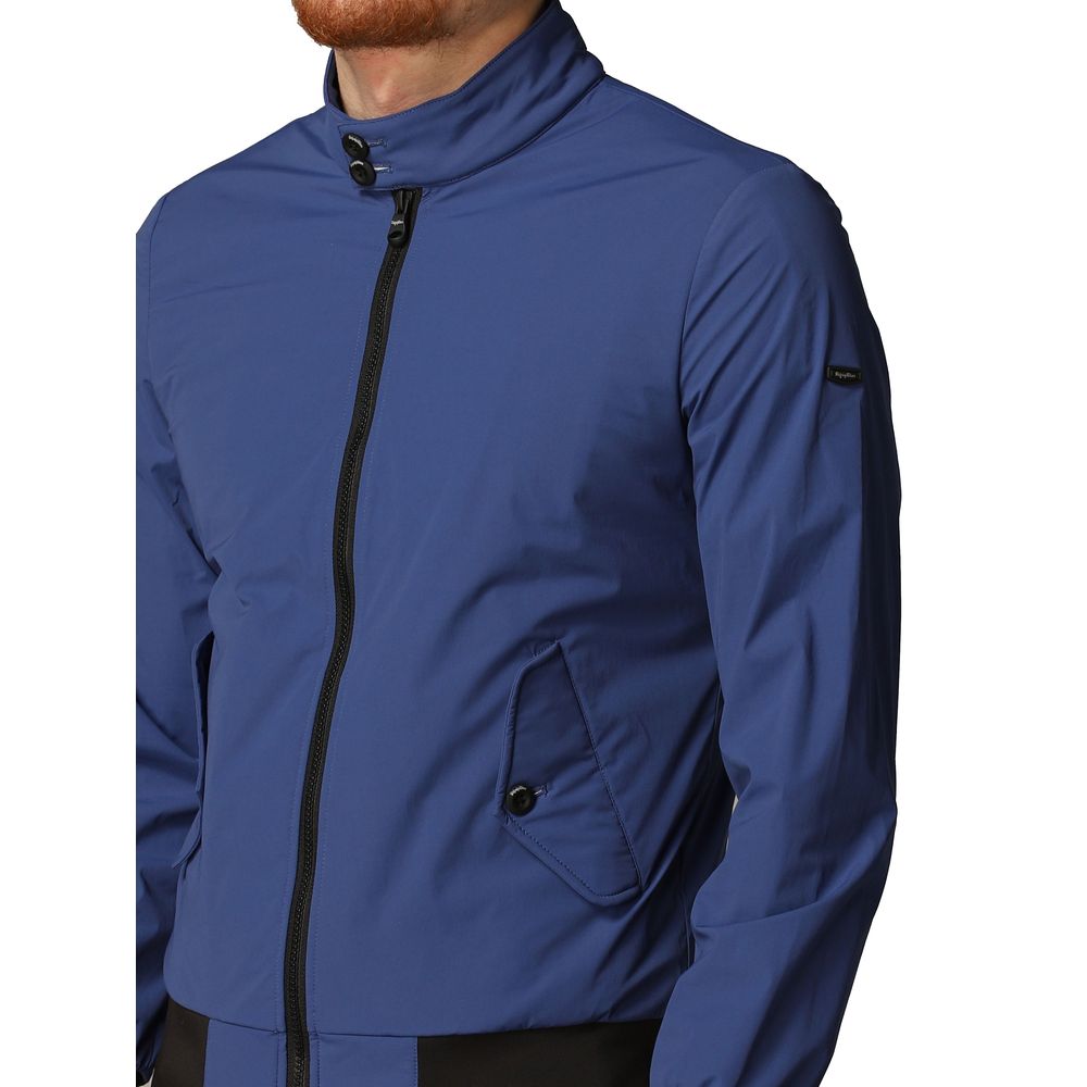 Refrigiwear Elegant Blue Bielastic Bomber Jacket - ACCEXO