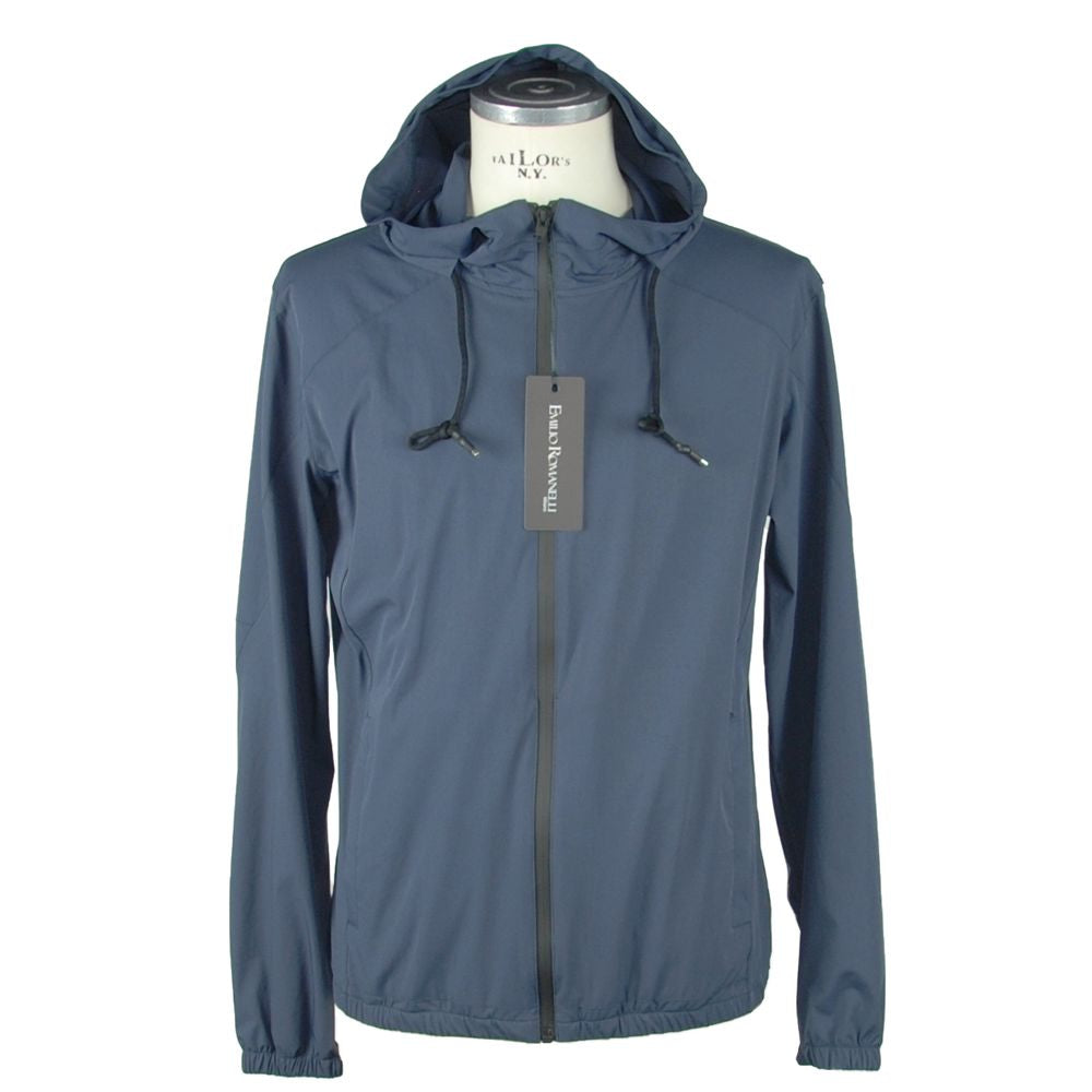 Emilio Romanelli Blue Synthetic Men's Jacket - ACCEXO