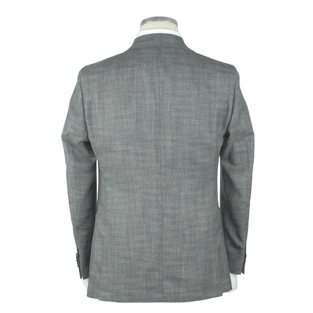 Emilio Romanelli Gray Wool Men's Blazer - ACCEXO