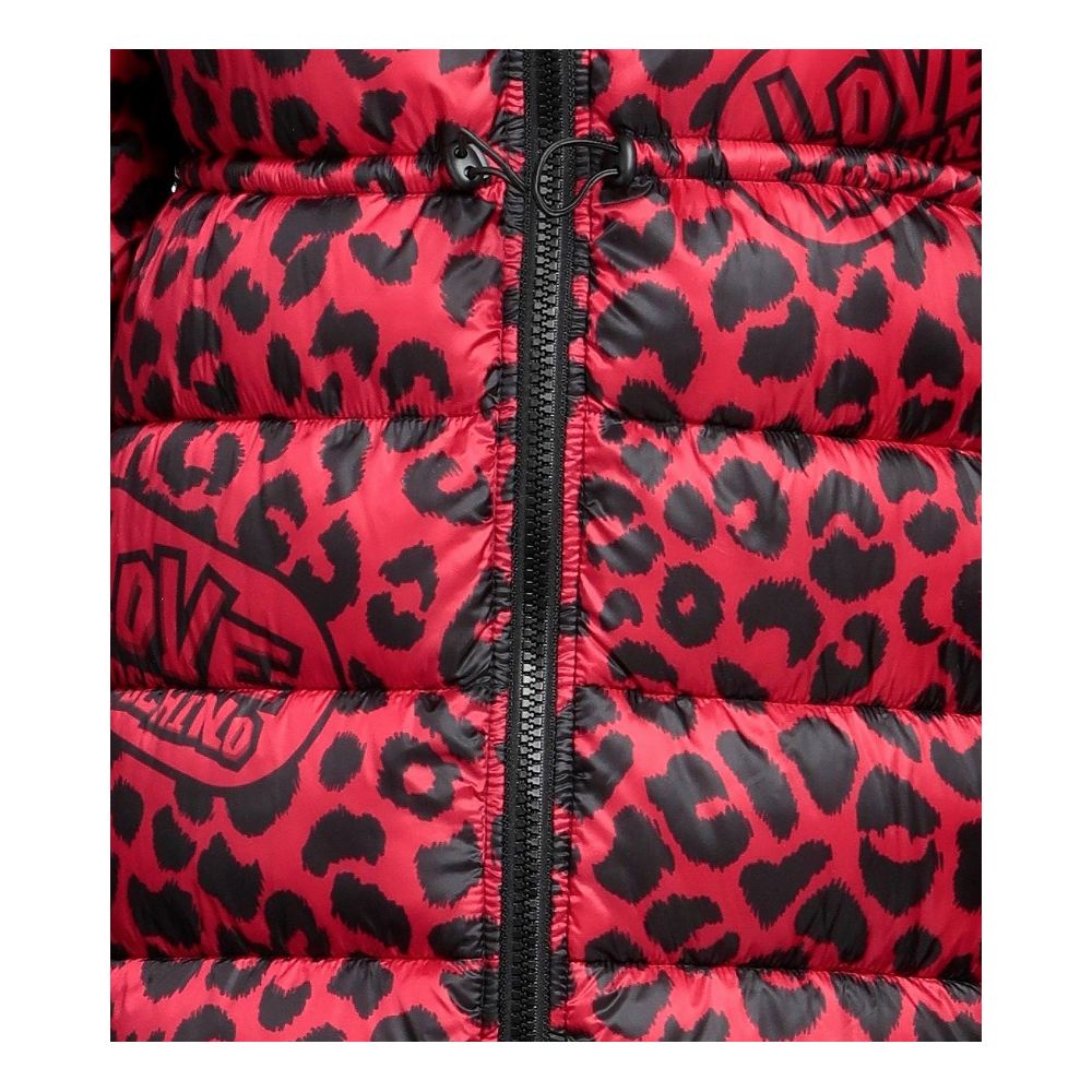 Love Moschino Chic Leopard Print Long Down Jacket - ACCEXO