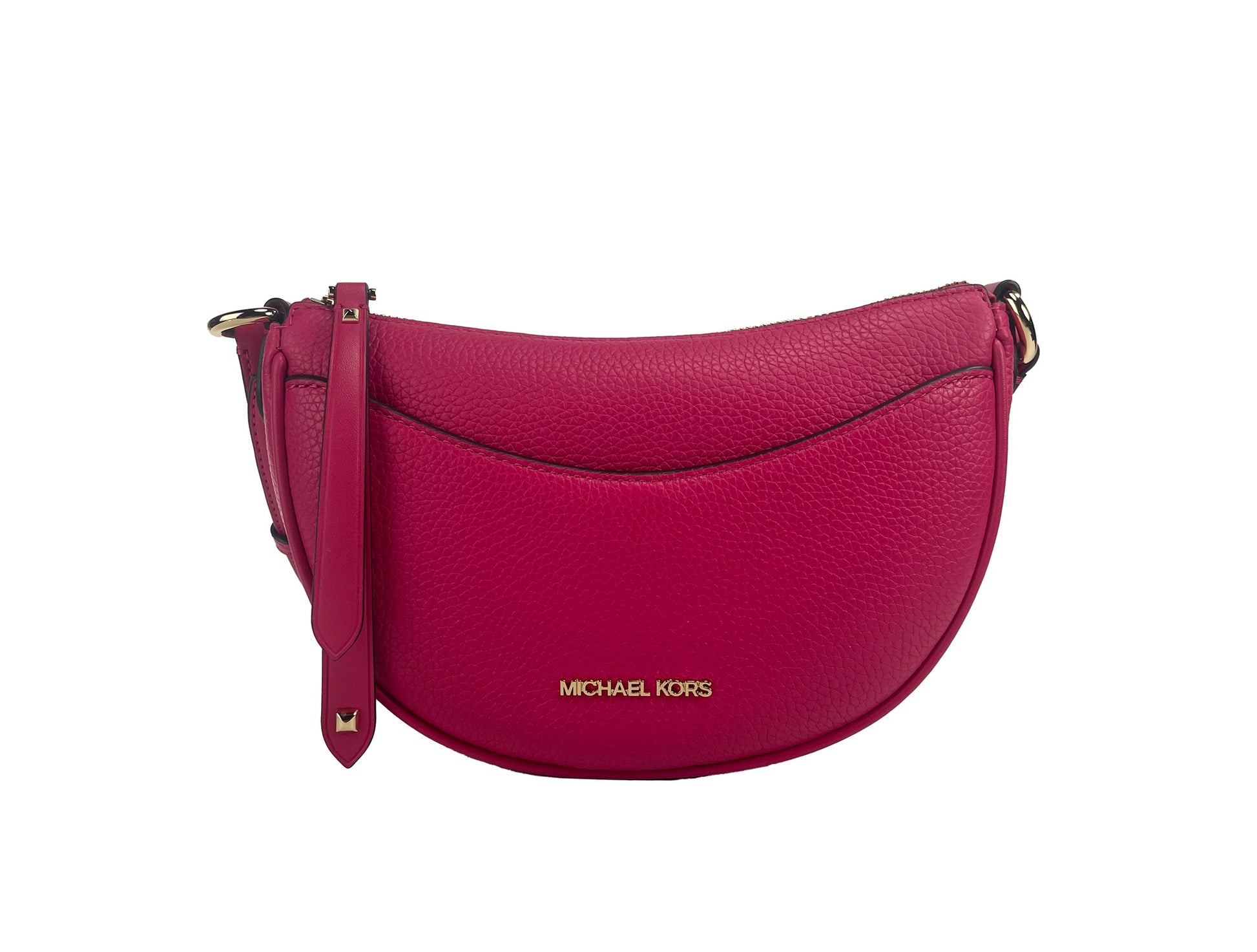 Michael Kors Dover Small Pink Half Moon Crossbody Bag Purse - ACCEXO