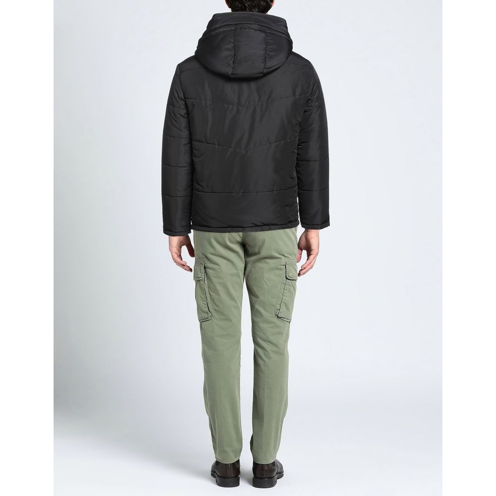 Aquascutum Elegant Black Jacket with Removable Hood - ACCEXO