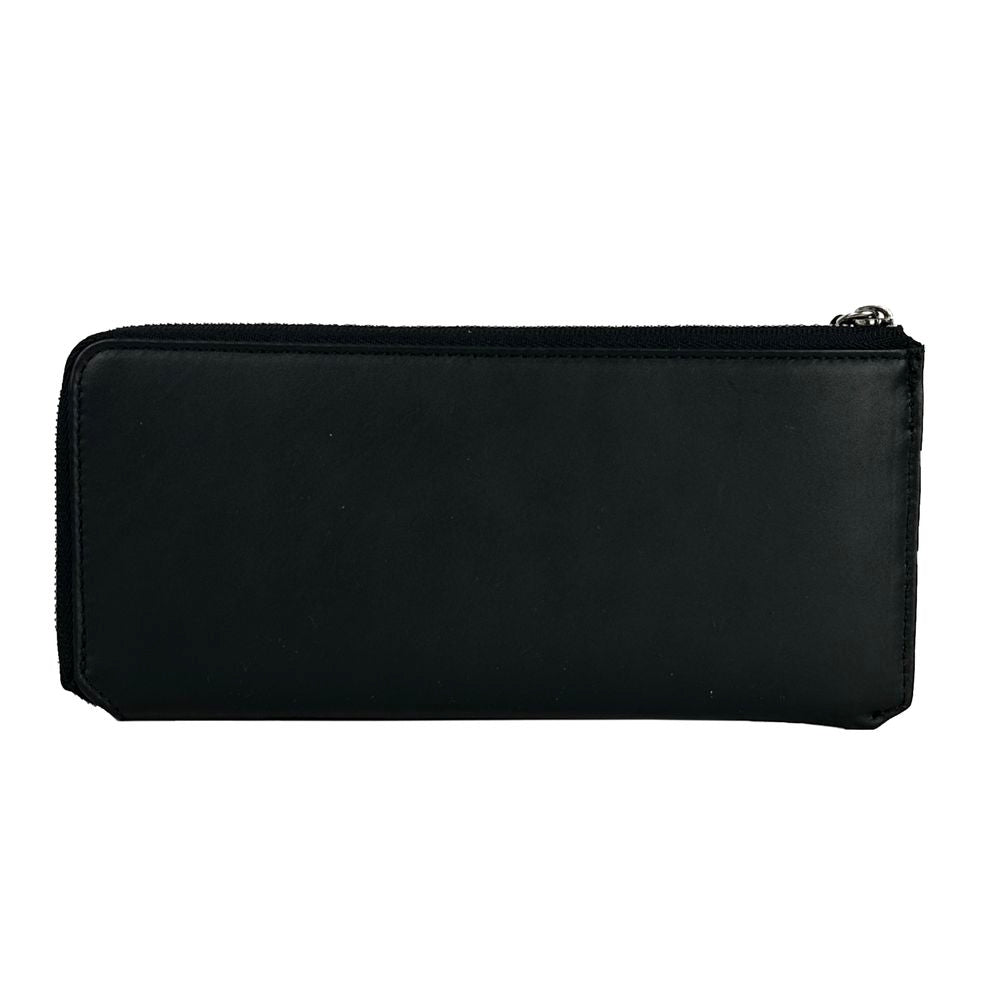 Baldinini Trend Elegant Black Leather Travel Organizer - ACCEXO