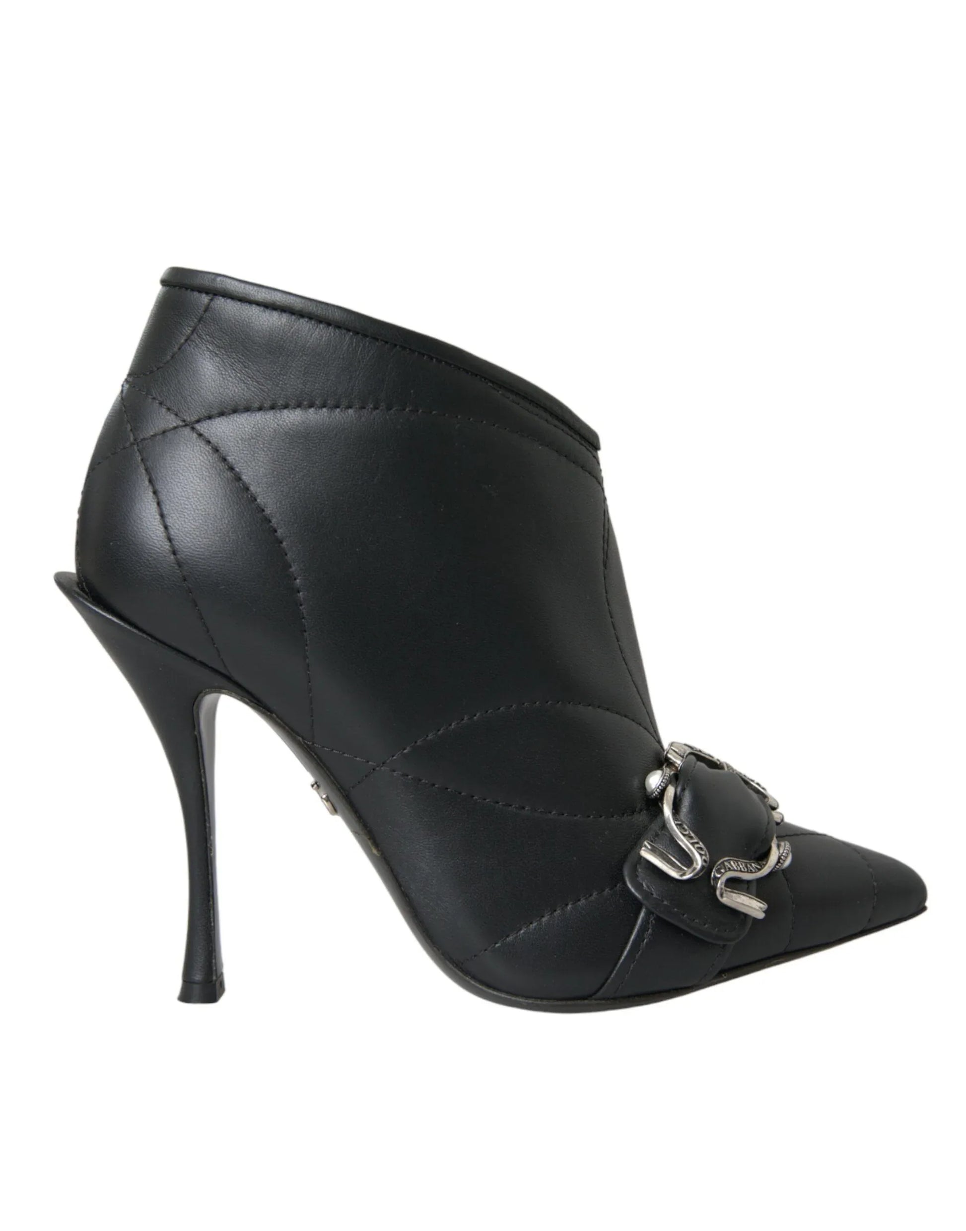 Dolce & Gabbana Black Devotion Quilted Buckled Boots Shoes - Zachava