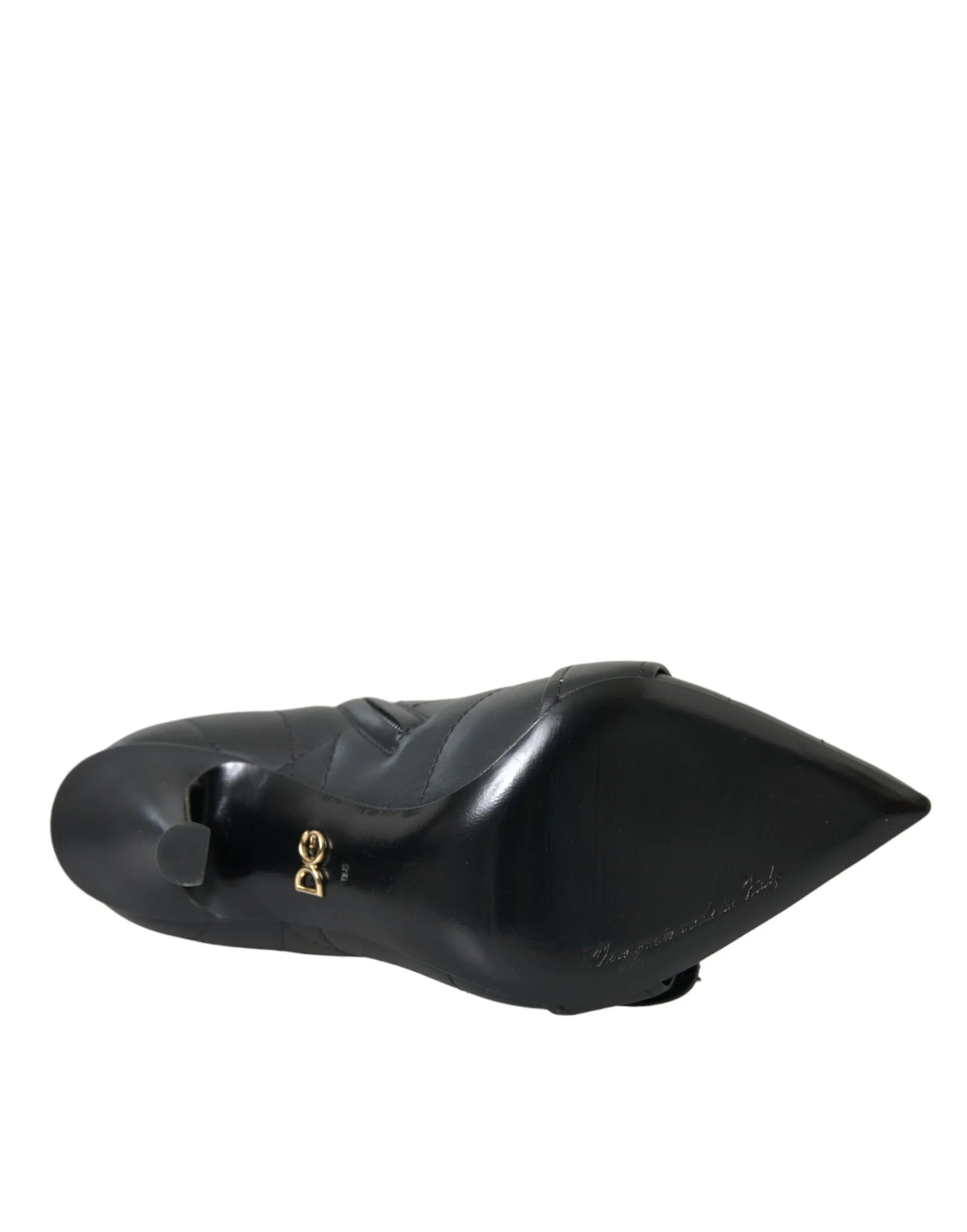 Dolce & Gabbana Black Devotion Quilted Buckled Boots Shoes - Zachava