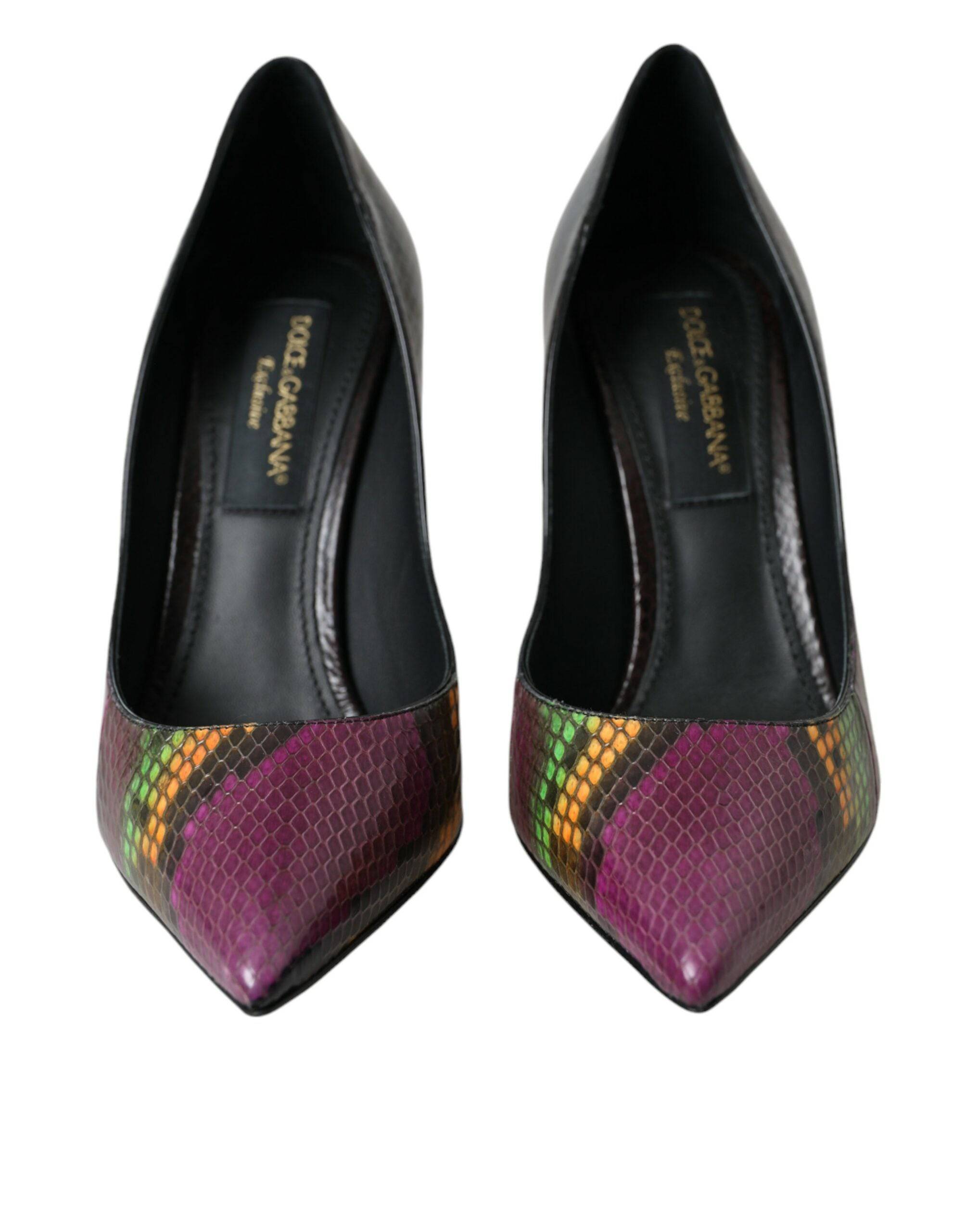 Dolce & Gabbana Multicolor Exotic Leather Heels Pumps Shoes - ACCEXO