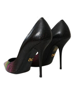 Dolce & Gabbana Multicolor Exotic Leather Heels Pumps Shoes - ACCEXO
