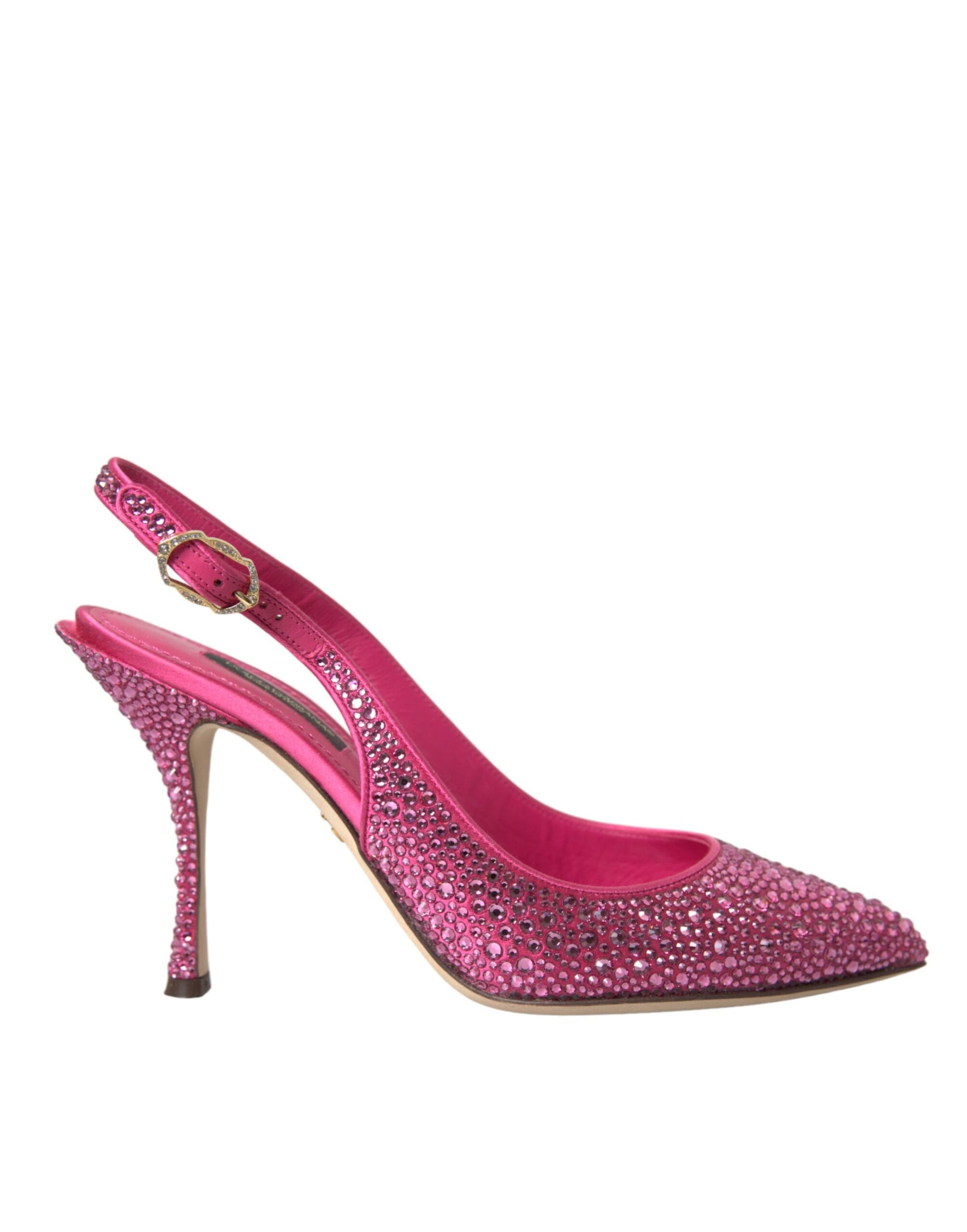 Dolce & Gabbana Pink Slingbacks Crystal Pumps Shoes - ACCEXO