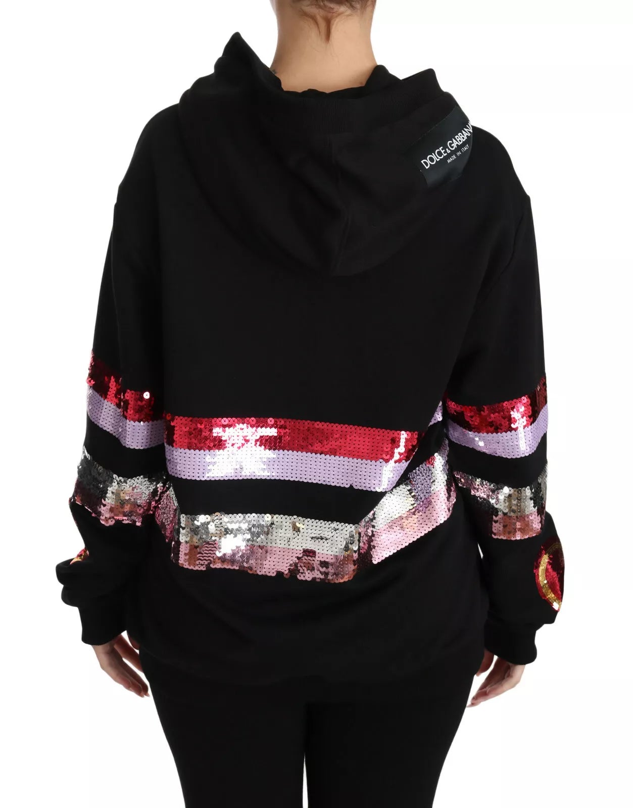 Dolce & Gabbana DG Sequined Hooded Pullover Sweater - ACCEXO