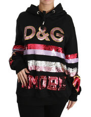 Dolce & Gabbana DG Sequined Hooded Pullover Sweater - ACCEXO