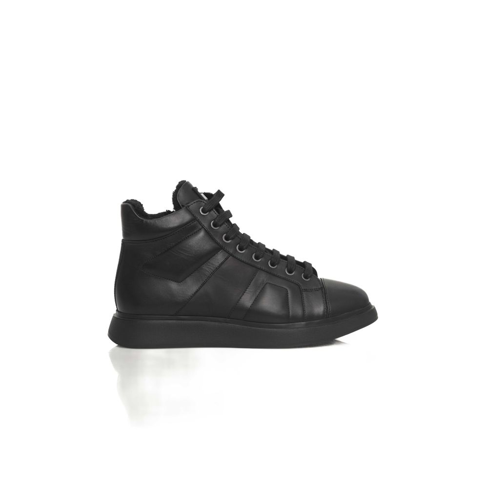 Cerruti 1881 Black Leather Women Sneaker - ACCEXO