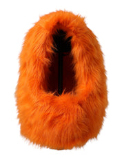 Dolce & Gabbana Orange Faux Fur Whole Head Wrap Hat for Women
