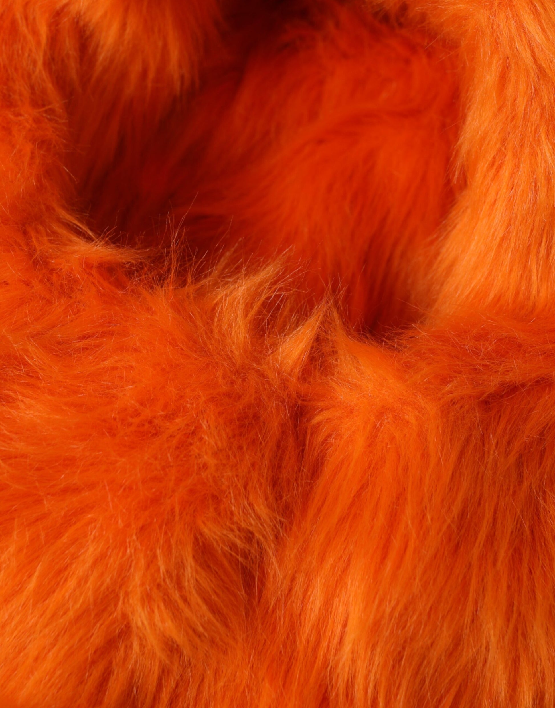Dolce & Gabbana Orange Faux Fur Whole Head Wrap Hat - ACCEXO