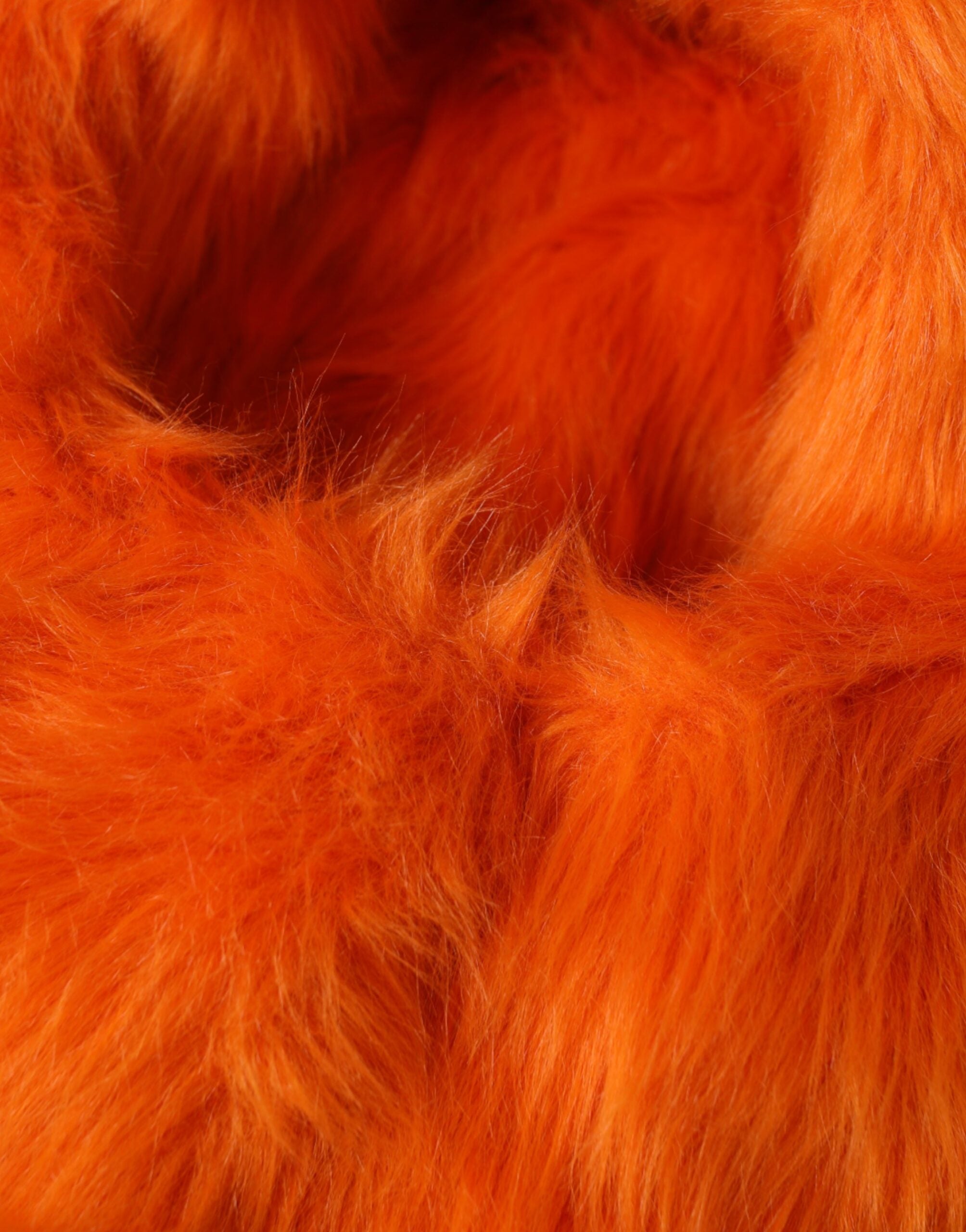 Dolce & Gabbana Orange Faux Fur Whole Head Wrap Hat - ACCEXO