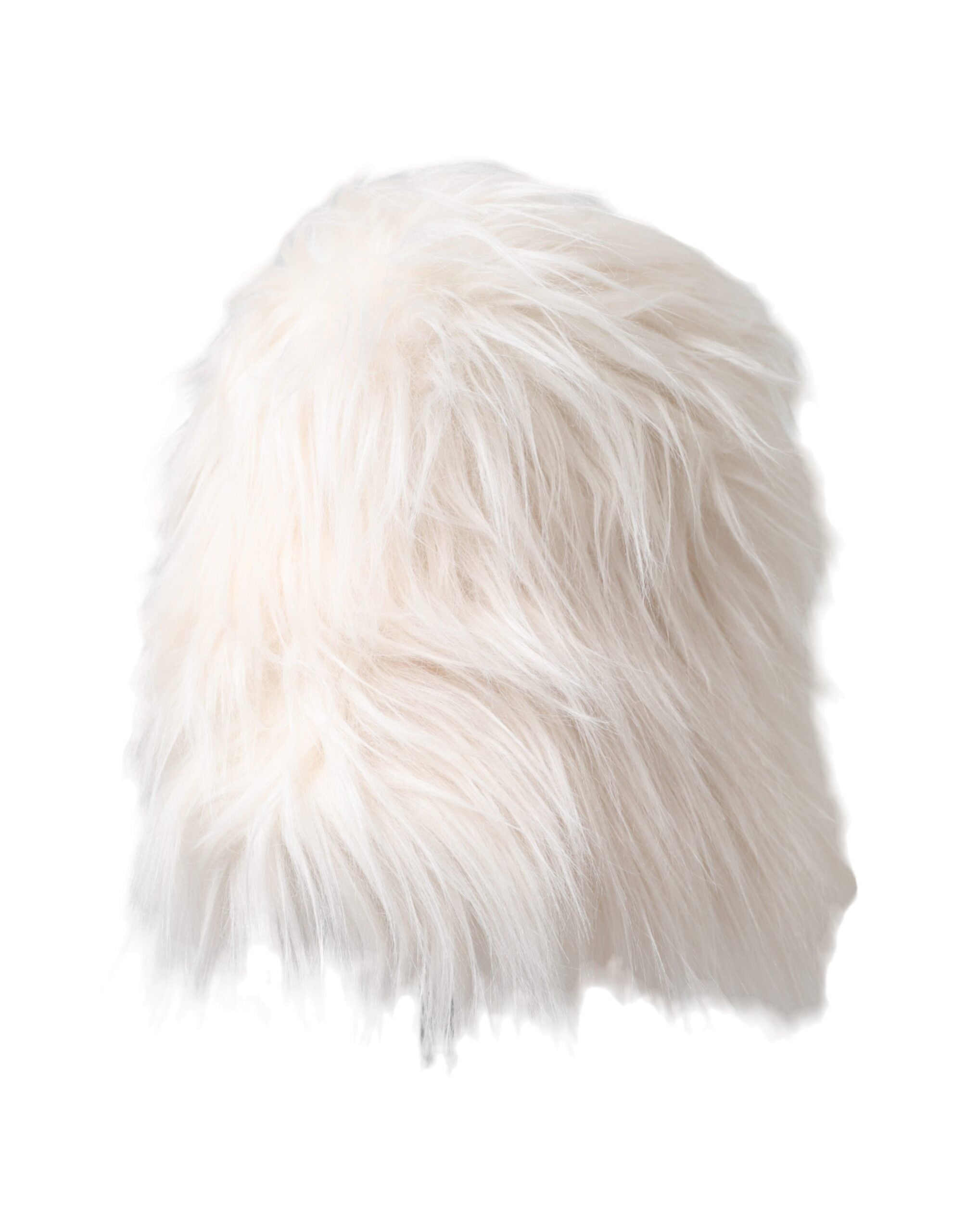 Dolce & Gabbana White Acrylic Fur Womens Bucket Hat - ACCEXO