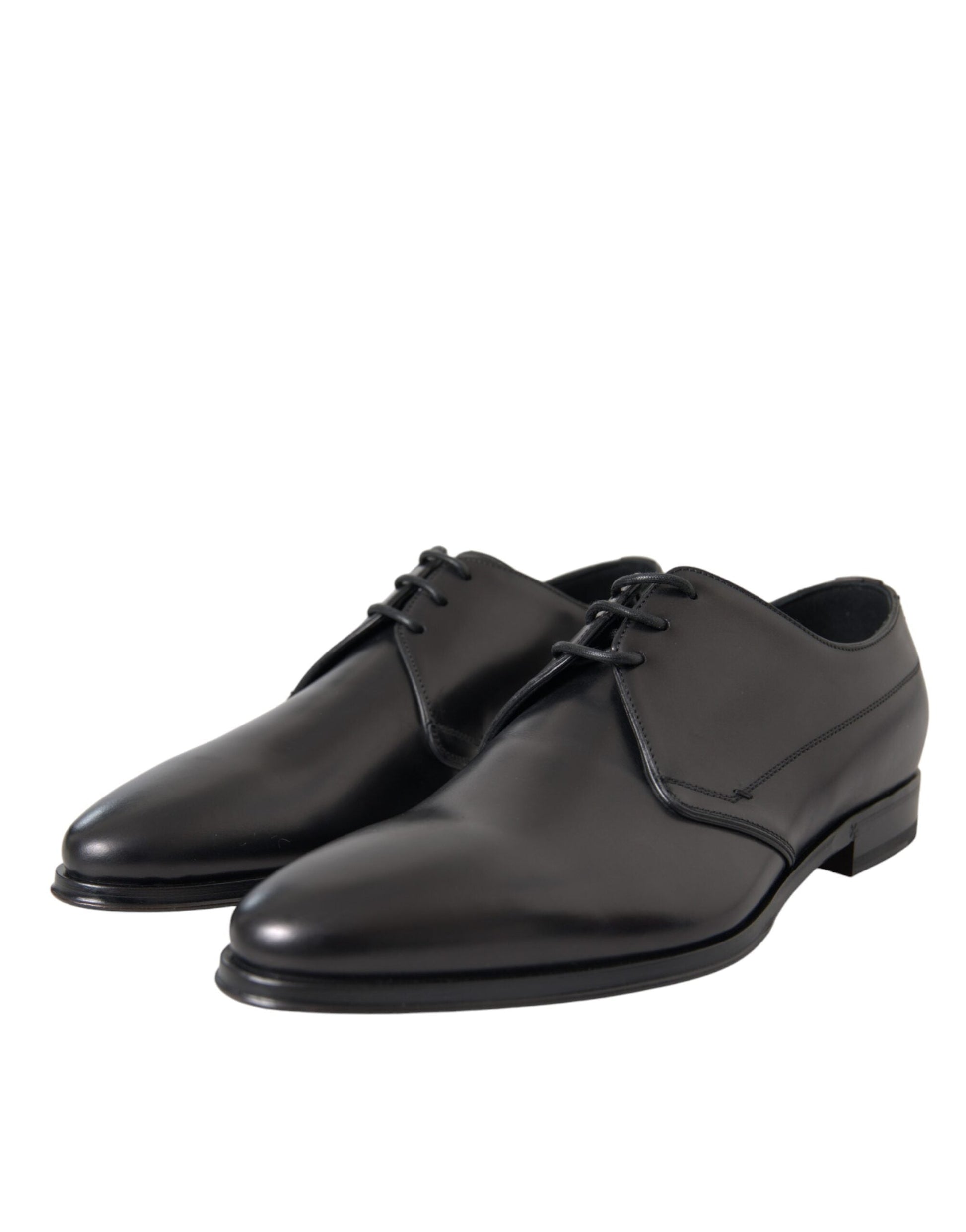 Dolce & Gabbana Black Leather Derby Formal Dress Men Shoes - ACCEXO