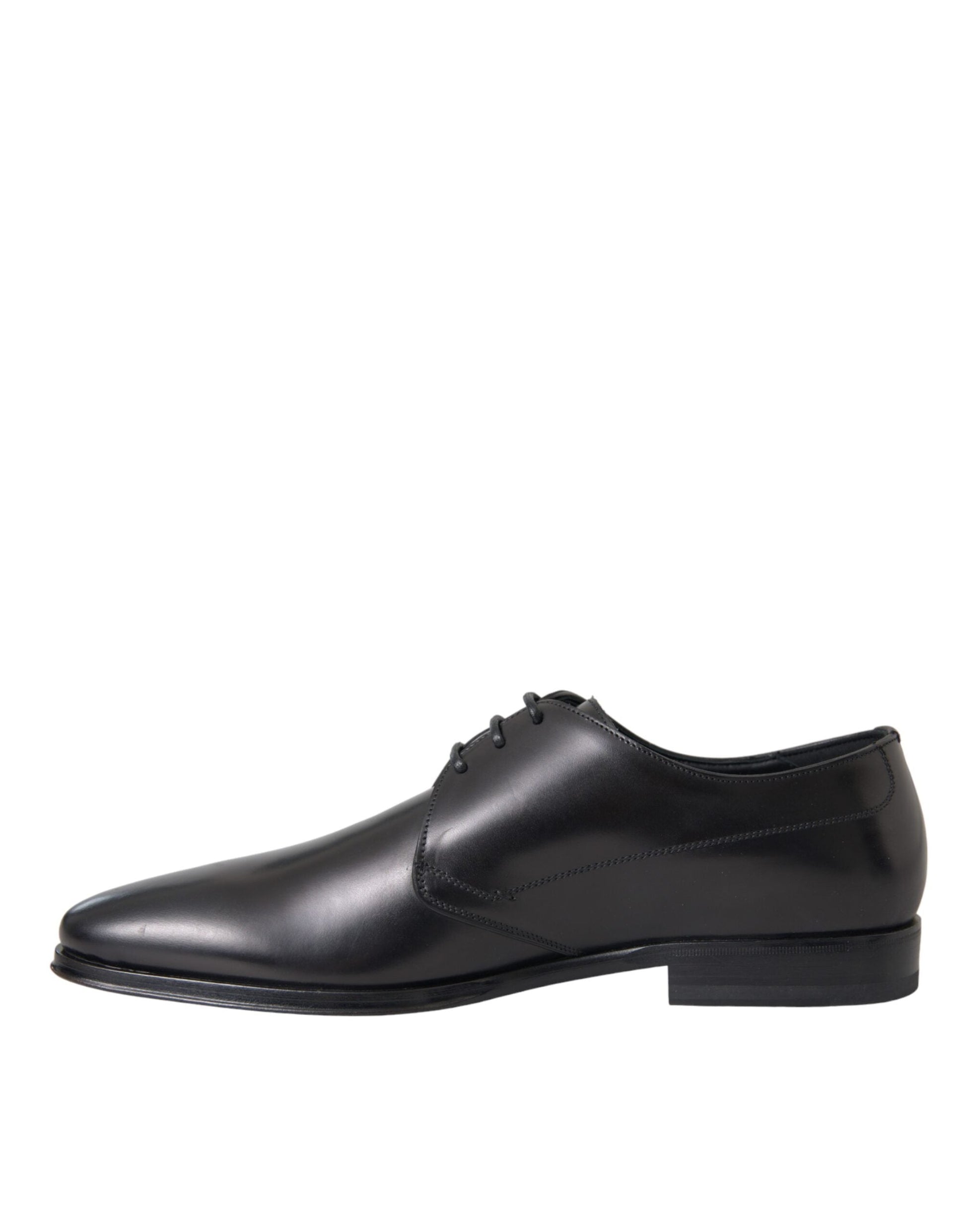 Dolce & Gabbana Black Leather Derby Formal Dress Men Shoes - ACCEXO