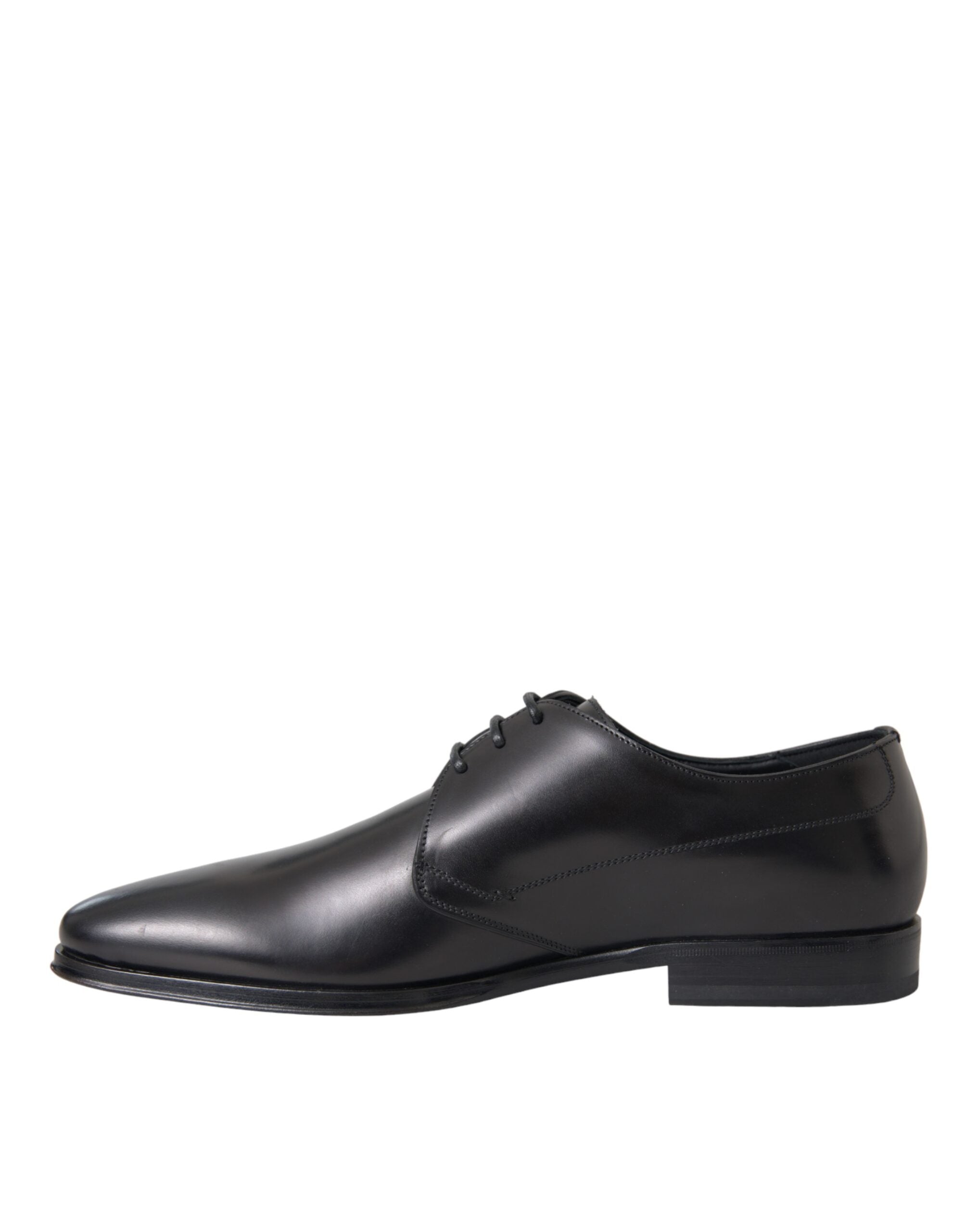 Dolce & Gabbana Black Leather Derby Formal Dress Men Shoes - ACCEXO