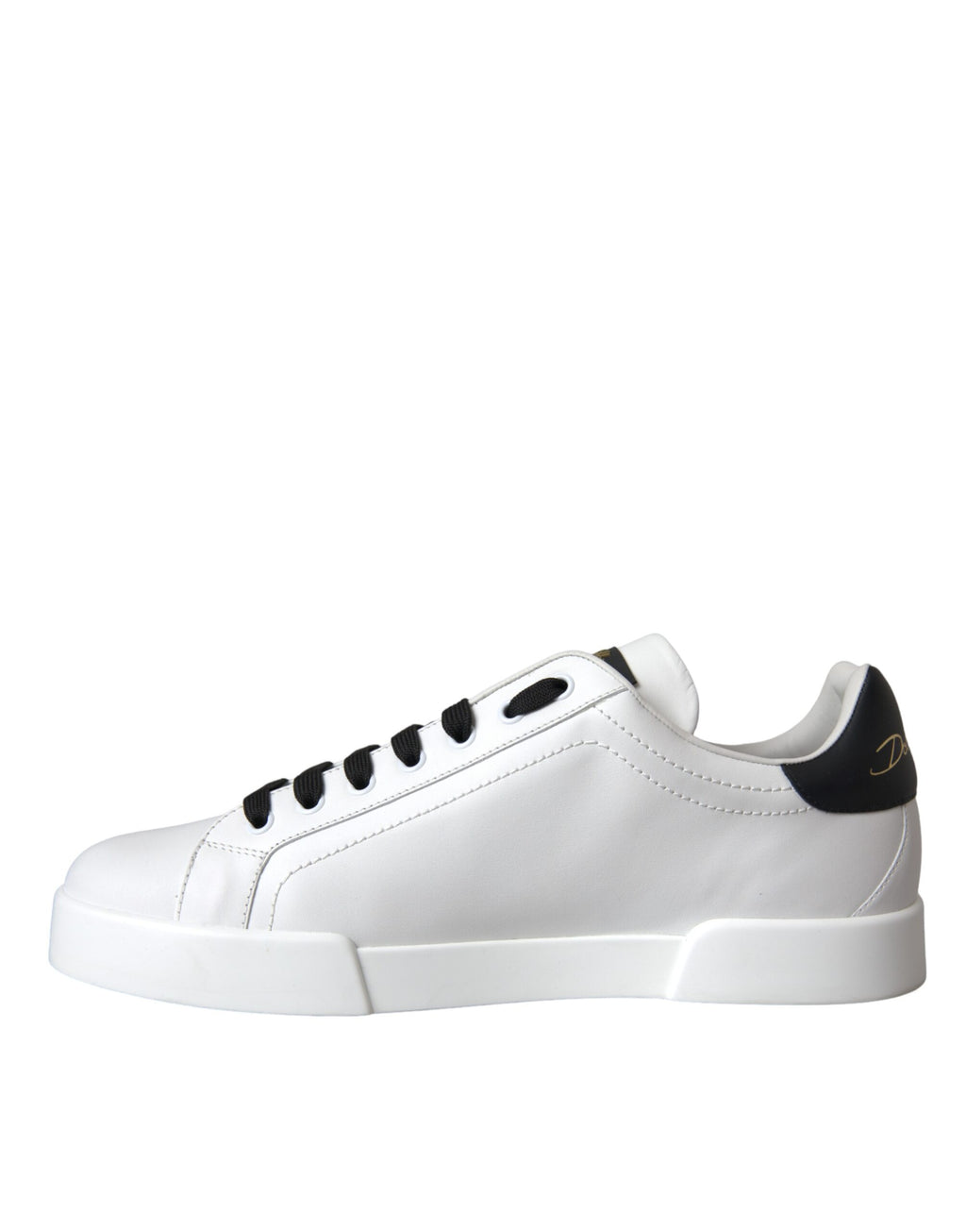 Dolce & Gabbana White Leather DG Logo Casual Low Top Sneakers Shoes - ACCEXO