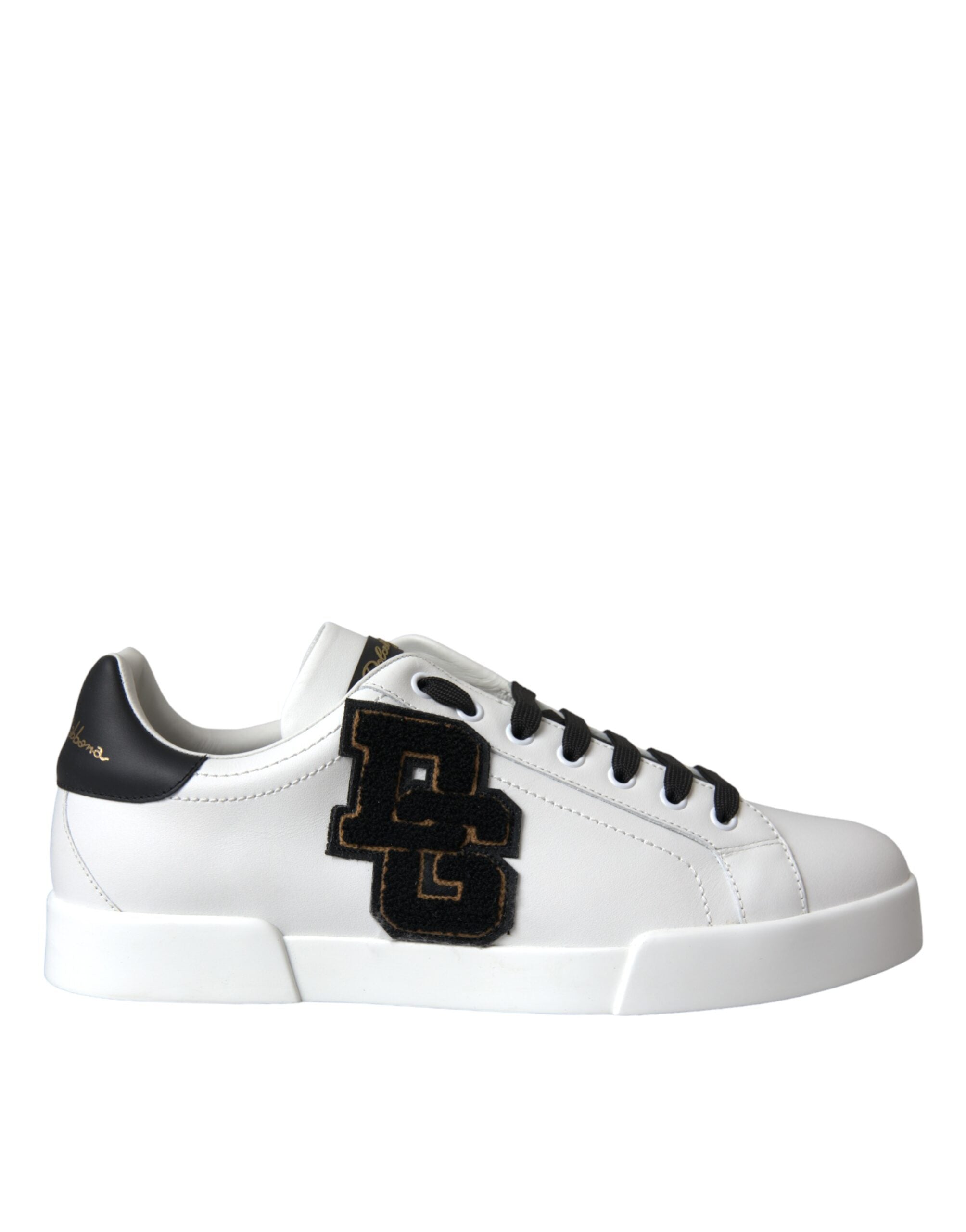 Dolce & Gabbana White Leather DG Logo Casual Low Top Sneakers Shoes - ACCEXO Main image
