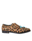 Dolce & Gabbana Brown Leopard Hair Crystal Dress Broque Shoes - ACCEXO