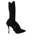 Dolce & Gabbana Black Stiletto Heels Mid Calf Boots Shoes - ACCEXO