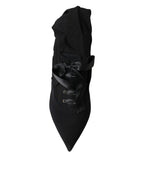 Dolce & Gabbana Black Stiletto Heels Mid Calf Boots Shoes - ACCEXO