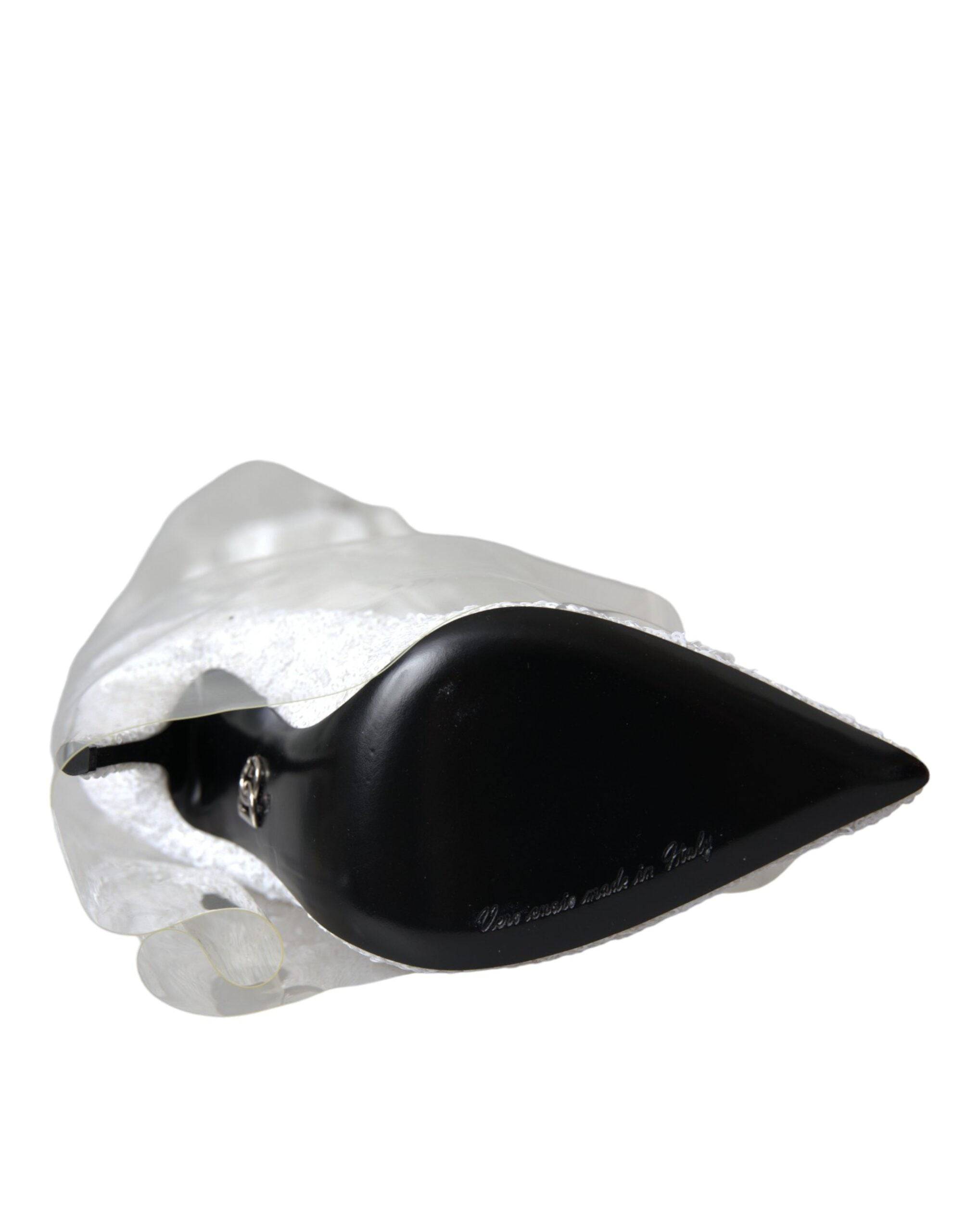 Dolce & Gabbana White Heels Stiletto Knee High Boots Shoes - ACCEXO