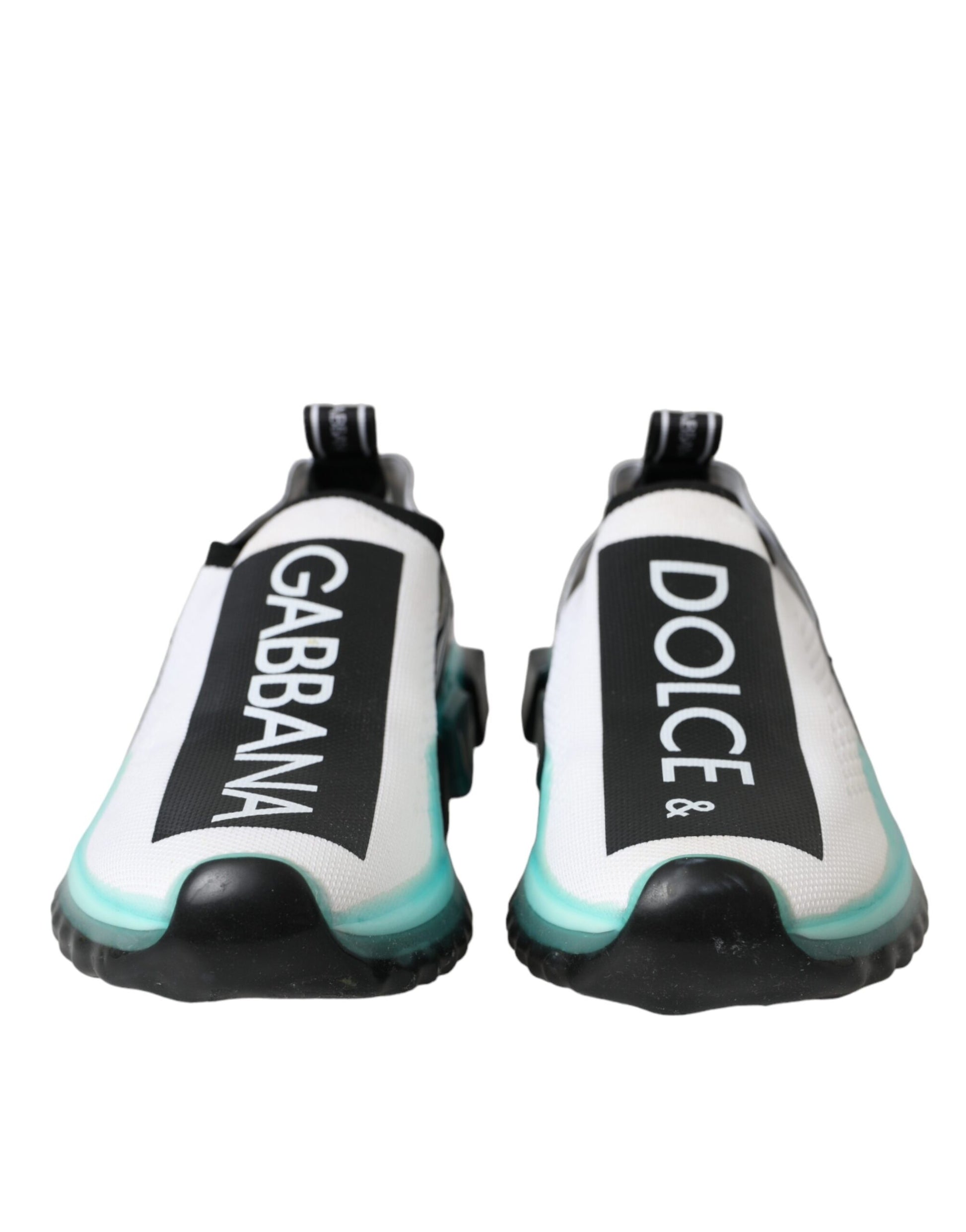 Dolce & Gabbana Black White Blue Slip On Sorrento Sneakers Shoes - ACCEXO