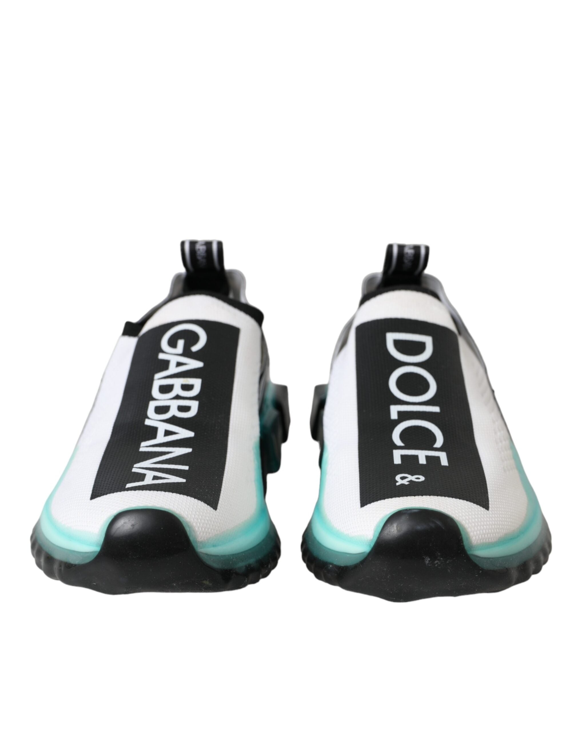 Dolce & Gabbana Black White Blue Slip On Sorrento Sneakers Shoes - ACCEXO