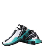 Dolce & Gabbana Black White Blue Slip On Sorrento Sneakers Shoes - ACCEXO