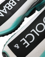 Dolce & Gabbana Black White Blue Slip On Sorrento Sneakers Shoes - ACCEXO