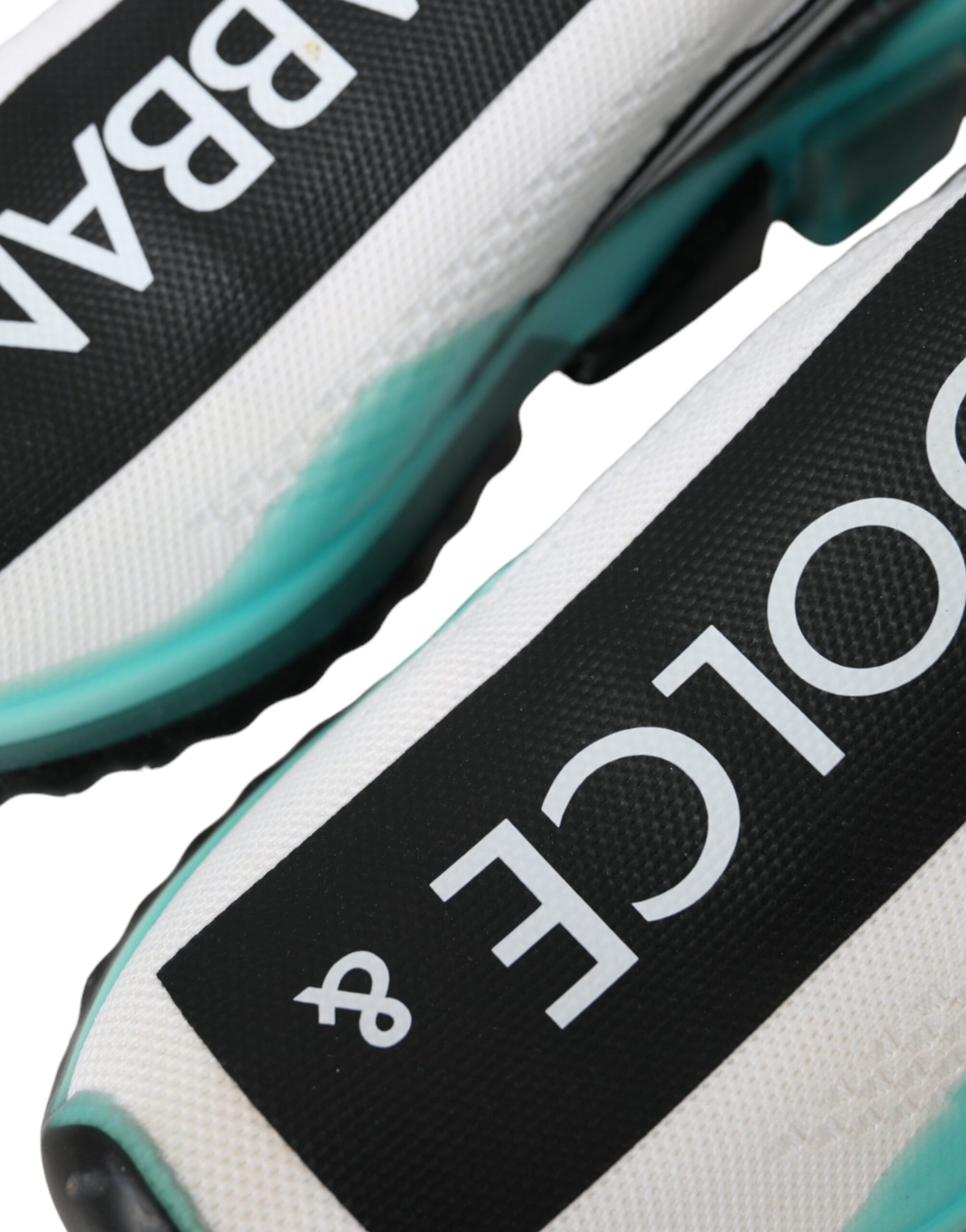 Dolce & Gabbana Black White Blue Slip On Sorrento Sneakers Shoes - ACCEXO