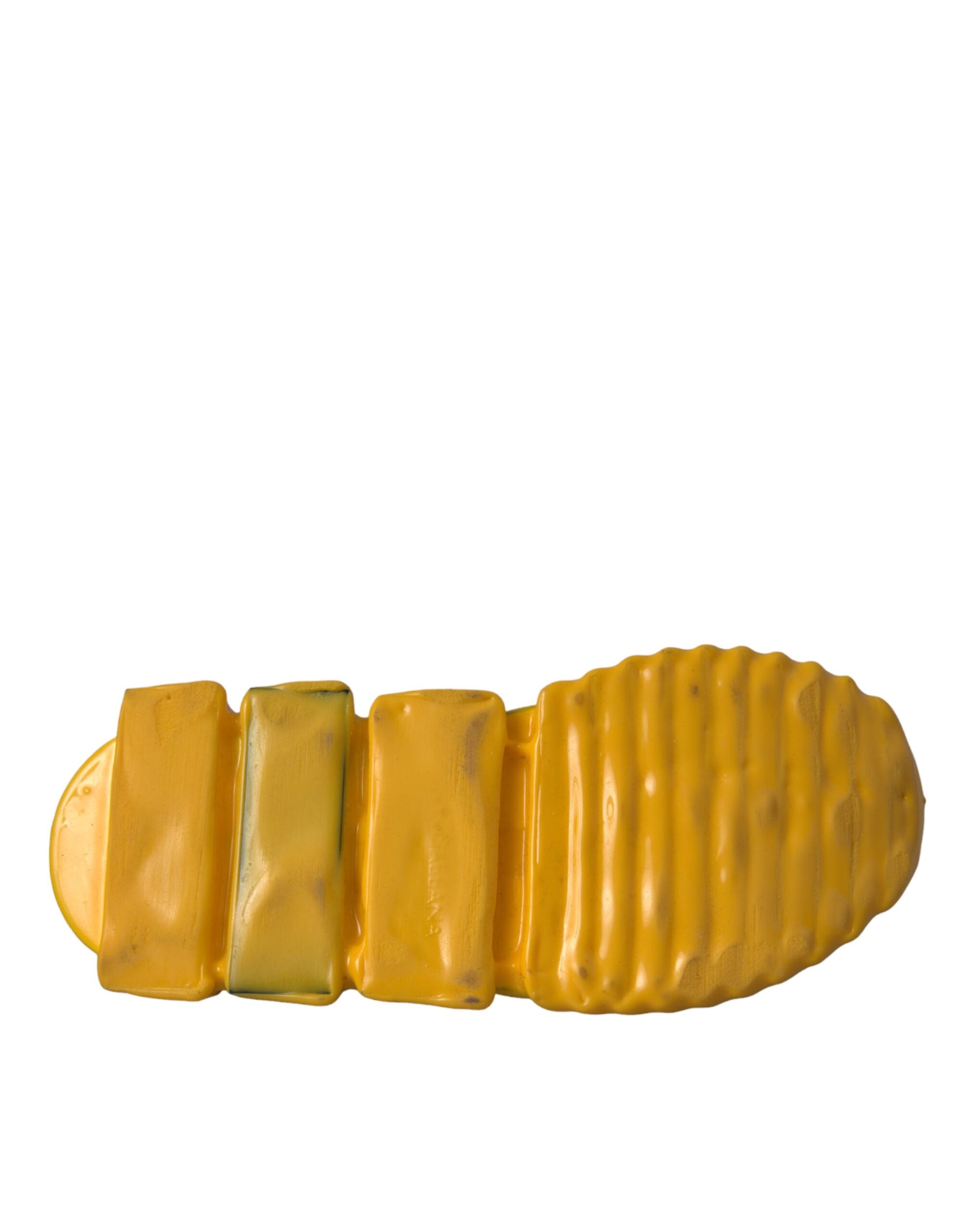 Dolce & Gabbana Yellow Sorrento Slip On Sneakers Women Shoes - ACCEXO