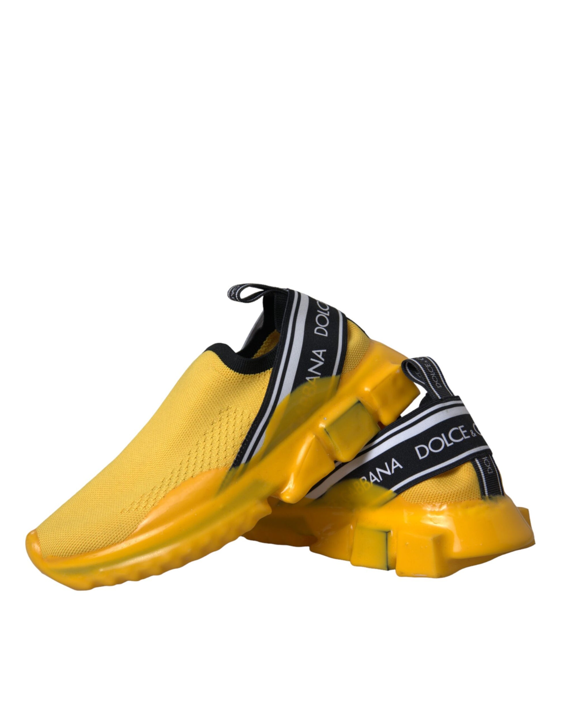 Dolce & Gabbana Yellow Sorrento Slip On Sneakers Women Shoes - ACCEXO