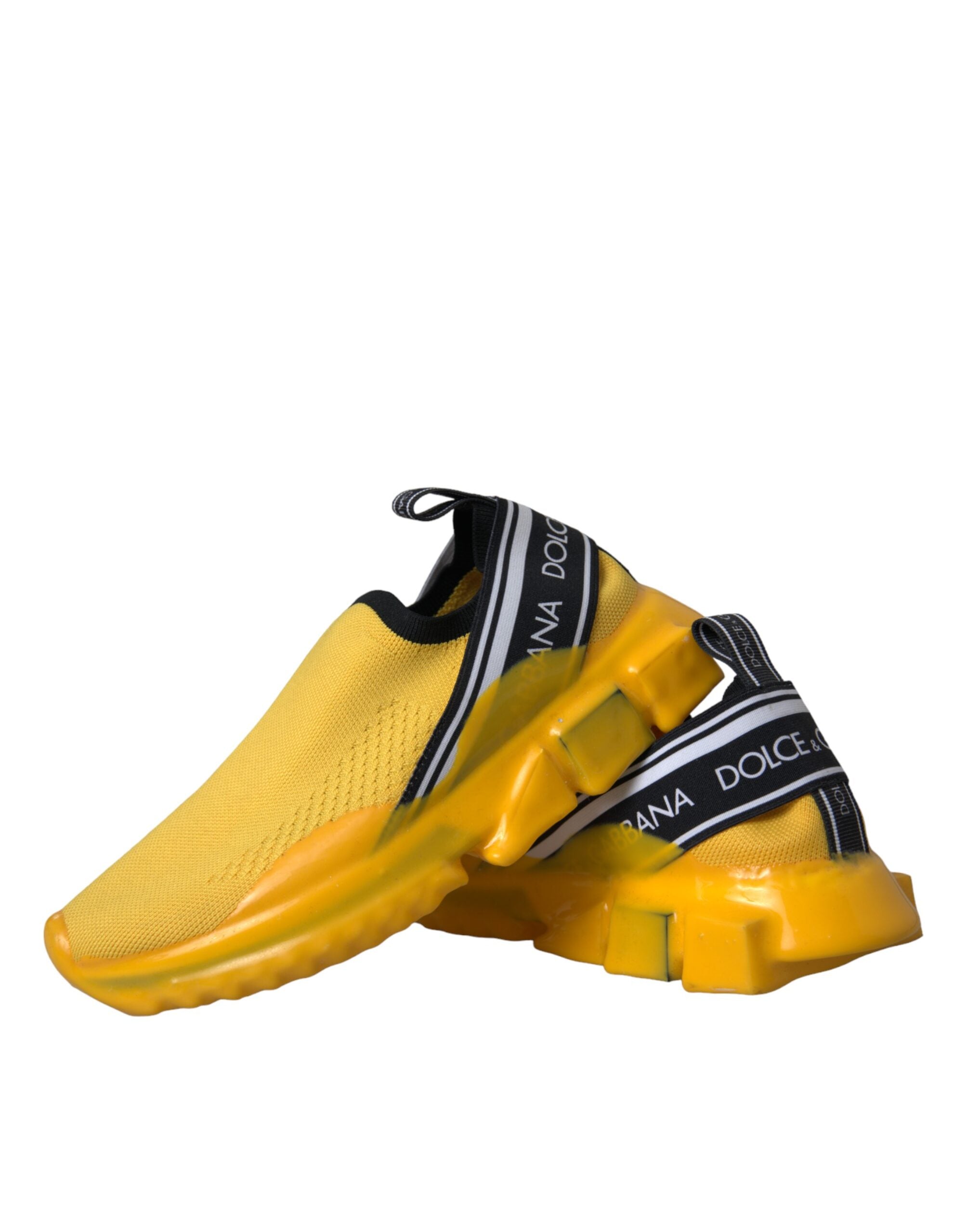Dolce & Gabbana Yellow Sorrento Slip On Sneakers Women Shoes - ACCEXO