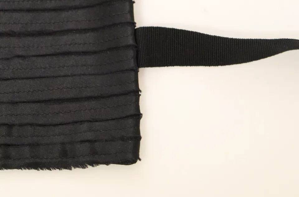 Dolce & Gabbana Black Silk Womens Waist Cummerbund - ACCEXO