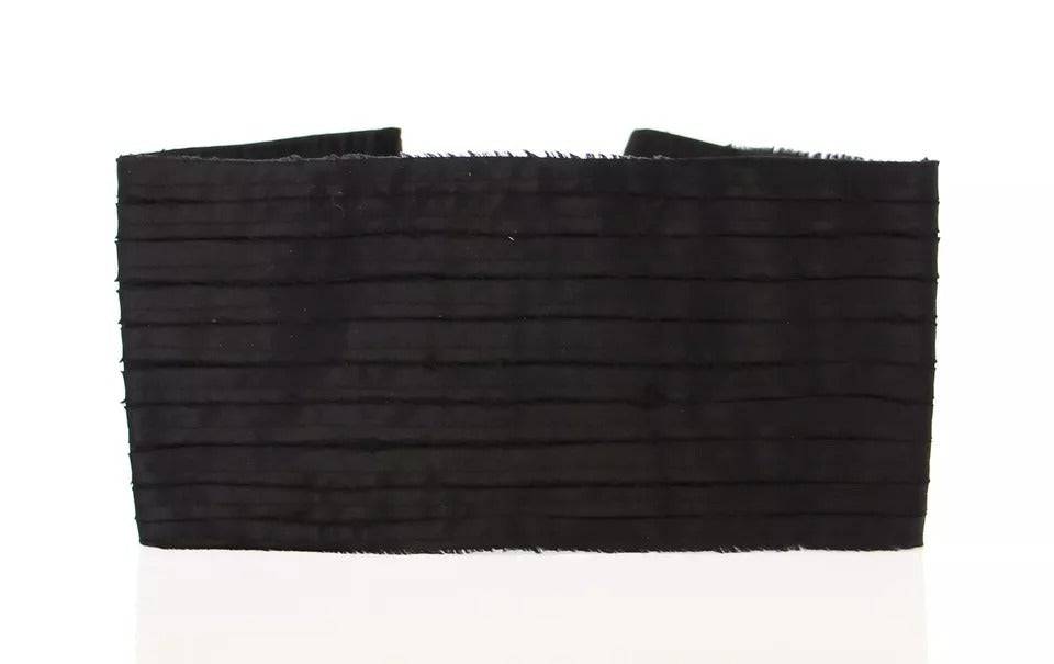 Dolce & Gabbana Black Silk Womens Waist Cummerbund - ACCEXO