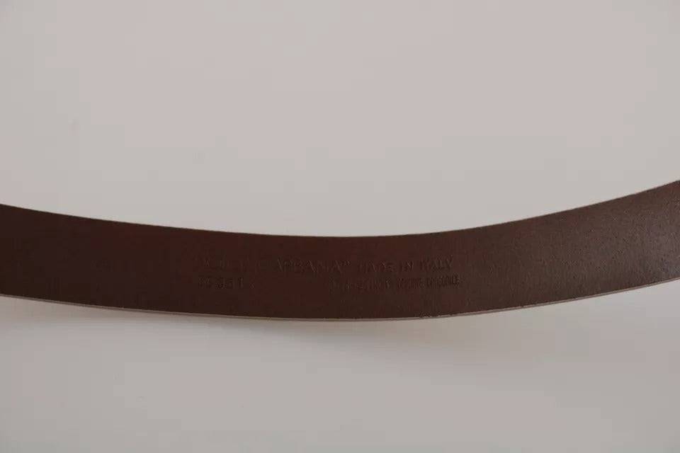 Dolce & Gabbana Cream Beige Gold Buckle Waist Leather Belt - ACCEXO