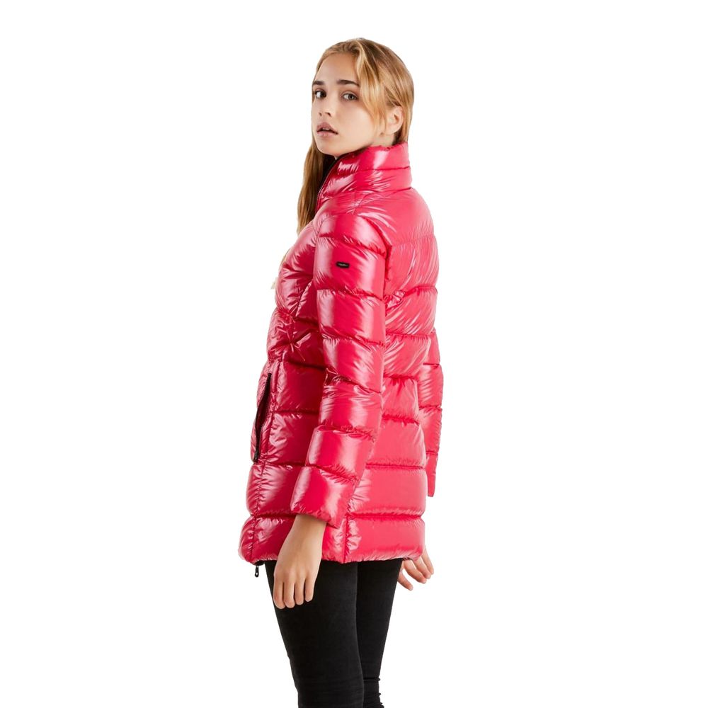 Refrigiwear Fuchsia Shimmer Long Down Jacket - ACCEXO