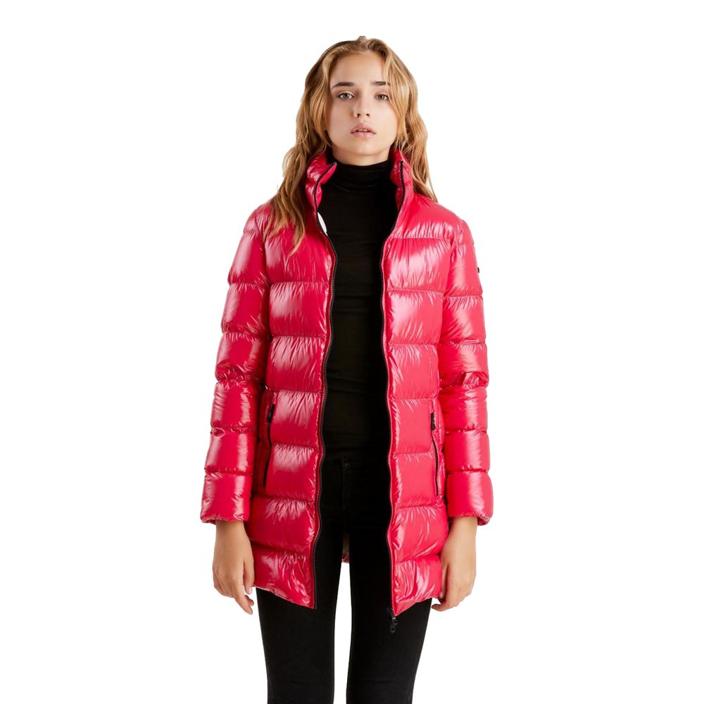 Refrigiwear Fuchsia Shimmer Long Down Jacket - ACCEXO