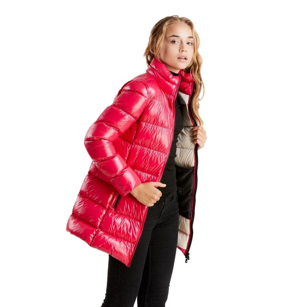 Refrigiwear Fuchsia Shimmer Long Down Jacket - ACCEXO